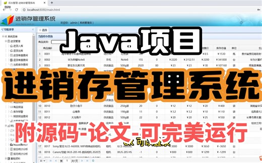 Java项目】进销存管理系统（附源码论文 课件资料）教你不到一小时用Java做出-完整代码，可完美运行~