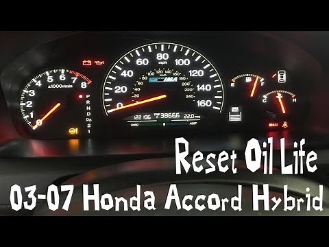 How to Reset Oil Life 03-07 Honda Accord FAST VIDEO 2003 2007