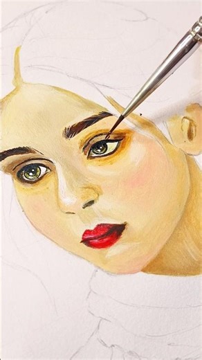 🎨Portrait painting... #art #portraitpainting #acrylic