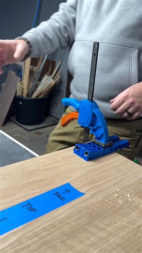 Simple setup. Solid joints. The Pocket-Hole Jig 320 is a beginner-friendly way to get started building with pocket-hole joinery. https://bit.ly/3REs9Oz 📸 by @crafted_by_kai | Kreg Tool