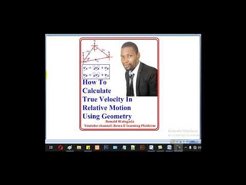 2-How To Calculate True Velocity For Relative Motion Using Vector Method