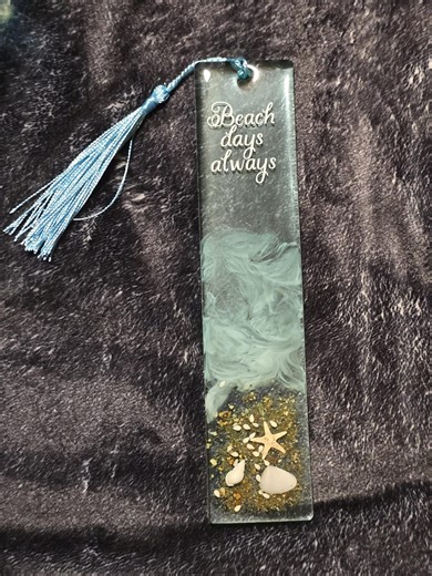 Personalized Resin Bookmark, Beach Bookmark, Beach Vibes, Ocean Inspired Book Accessory, Ocean Inspired Book Mark, Seaside Gift - Etsy