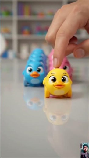 Duck Toy Cars Ready for the Race! Cutest Line-Up Ever 😍