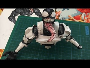 Making VENOM with Paper! - Venom Paper Model Part 2