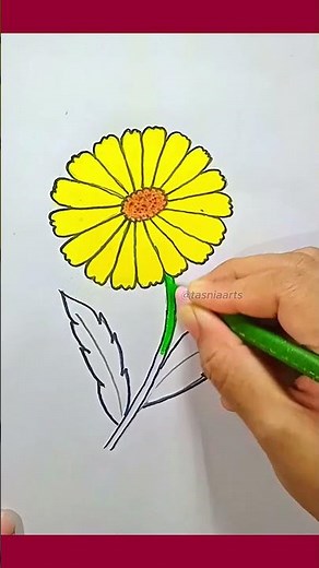 colorful flower drawing simple & easy technic to draw flowers how to draw a flower step by step