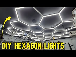 Installing DIY Hexagonal LED Ceiling Lights - Dream Garage Build