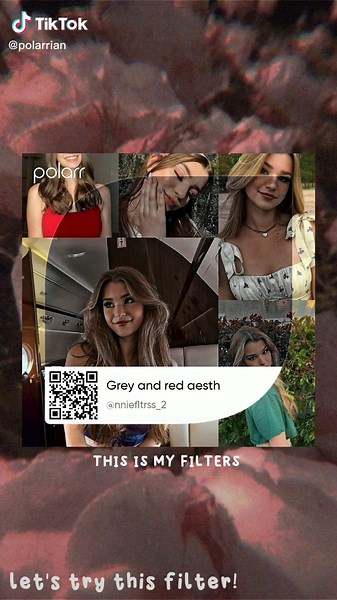All you need is this ✨grey and red✨ 24FPS filter by @pminjii_ ❤️ #polarrfilter #24fpsqrcode #24fpscoloredvideos #24fpscodes #polarr24FPS #polarr