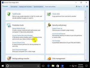 How to create Acronis Secure Zone