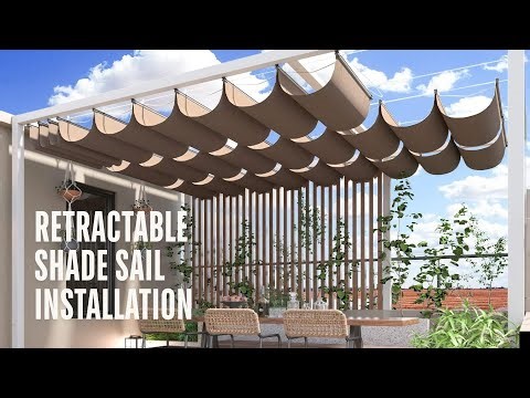 Retractable Shade Sail Installation