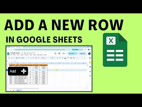 How To Add A New Row In Google Sheets