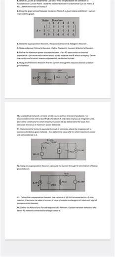 Define the Maximum power transfer theorem. If an AC source with... | Filo