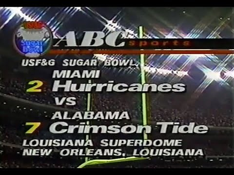 1990 Sugar Bowl #2 Miami Fl vs #7 Alabama No Huddle