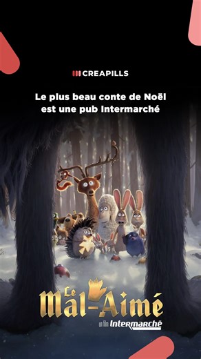 1.8M views · 46K reactions | Intermarché dévoile sa nouvelle pub de Noël : un film d’animation attendrissant où un loup mal-aimé tente de se faire des amis. Un joli conte plein de douceur… Vous aimez ? | Creapills | Facebook