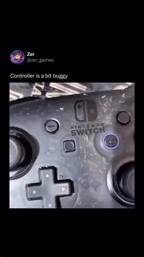 Gaming Memes | Zer 🎮 on Instagram: "Dust, debris, and stickiness can seriously affect the performance of any controller, and the Nintendo Switch Pro Controller is no exception. While it’s generally praised for its durability and battery life, issues like unresponsive buttons, drifting analog sticks, or inconsistent inputs often come down to a buildup of dirt around the buttons and joystick mechanisms. Even small particles can interfere with electrical contacts or restrict button travel, making 