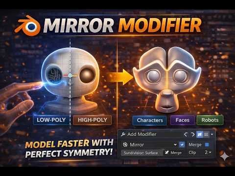 Mirror Modifier in Blender Explained (Beginner Guide) | How to Use Mirror Modifier in Blender