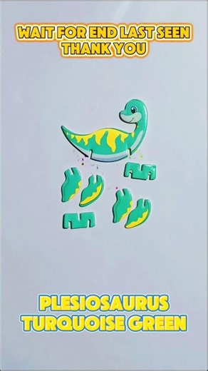 3D Art - Turquoise Green Plesiosaurus #viral #america #art #viralshorts #shorts