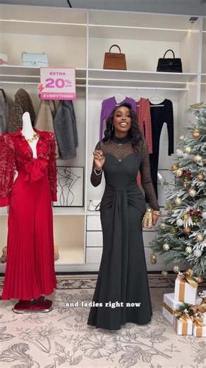 ChicMe Women's Rhinestone Decor Mock Neck Mesh Yoke Zipper Back Party Dress Cinched Waist Draped Mermaid Hem Maxi Evening Dress