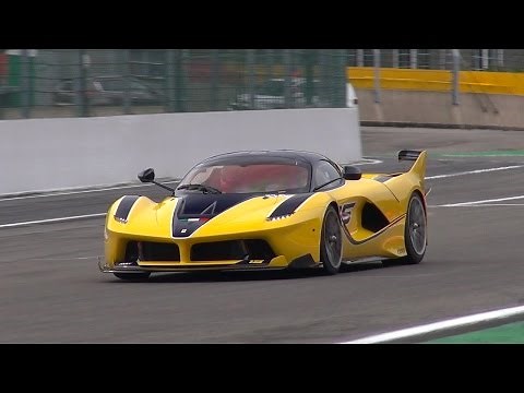 Christine Sloss driving her Ferrari FXX K on SPA! Accelerations, Backfire & More!