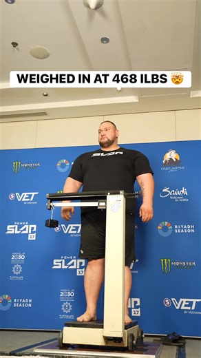 219K views · 740 reactions | The heaviest to ever step on the scale  Tune into $VET #PowerSlap17 TOMORROW NIGHT LIVE on YouTube [ 1p ET/10a PT | Riyadh Season موسم الرياض | #RiyadhSeason ] | Power Slap | Facebook