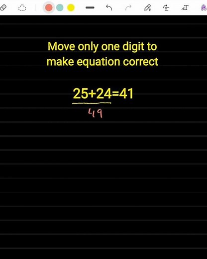 Move one digit to make given equation correct