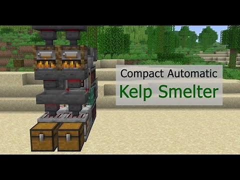 Compact Automatic Kelp Smelter / Kelp Block Farm for Minecraft Java 1.21+