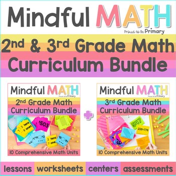 2nd & 3rd Grade Elementary Guided Mindful Math Year Long Curriculum Intervention
