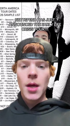 Holy shtttt Nettspend just announced early life crush tour #concerttok #nettspend #nett #fyp #tour