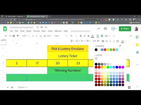 Emulate a Lottery with Google Sheets