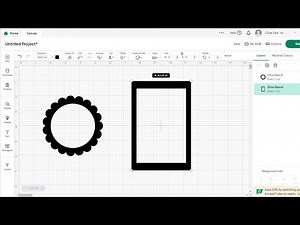 How to make frames in Cricut Design Space - Using shapes, align and slice