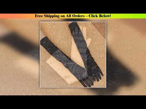 Women Multicolor 55CM Long Satin Ceremonial Gloves Elegant Retro Party Prom Cosplay Bridal Wedding