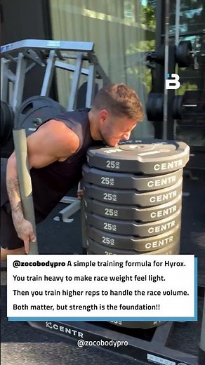 Luke Zocchi Pushes a 350kg Sled 😳 #hyrox