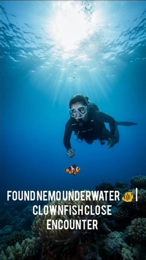 Found Nemo Underwater 🐠 | Clownfish Close Encounter