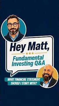 Which Financial Statement Should You Learn First? | Hey Matt