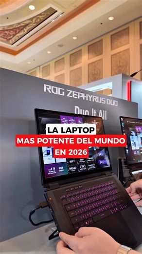 La laptop más potente del mundo en 2026: ROG ZEPHYRUS DUO 2026. Incluye 2 pantallas OLED Táctil 3K a 120Hz, los recién lanzados procesadores intel de serie 3 y la RTX 5090. #ROG #ZEPHYRUS #RogZephyrusDuo2026 #LaptopGamer #laptopgaming #CES2026 #gaminglaptop | El Profe Jorge