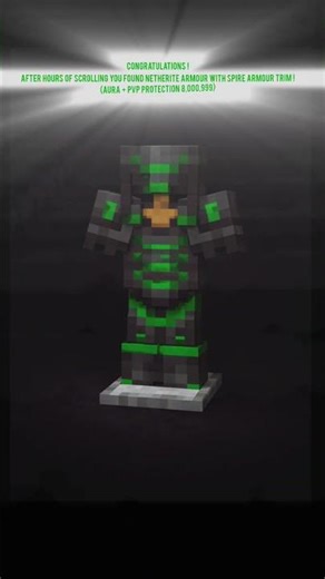 Full Netherite with green Spire trim… who’s stopping me? 💚⚔️