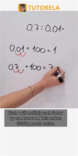 Solve 0.7 ÷ 0.01: Step-by-Step Guide #Math #DecimalFractions-Advanced #DividingDecimalFractions