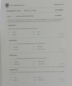 ASSESSMENT TASK 3 TOPIC 12.1.3 TESTPART A: MULTIPLE CHOICE QU... | Filo