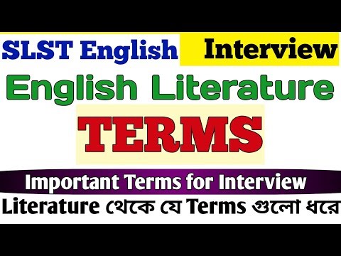 Important Terms for Interview I SLST English Interview Preparation I English Literature