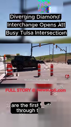 7.6K views · 21 reactions | The Oklahoma Department of Transportation opened the "diverging diamond interchange" at the Creek Turnpike and Memorial on April 29. The design shifts traffic to the other side of the road to help cut back on crashes and congestion. #traffic #oklahoma #news #newson6 #oklahomasown #diamond #highway #cars #driving #diverging #tulsa | KOTV - News On 6 | Facebook