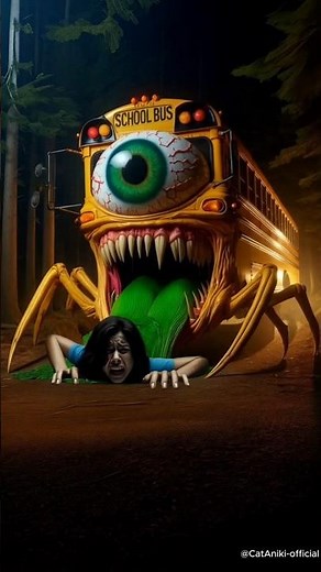 🐱🛸 Kittens Attacked by an Alien Bus 🚌👽#cat #catlovers #kitten #catstory #cutecat