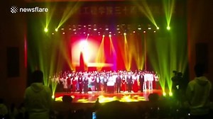 Stage collapses at university concert hall in Beijing