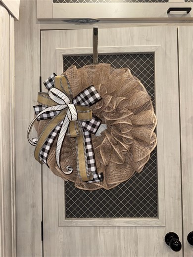 Everyday Burlap Wreath, Year Round Mesh Wreath, Neutral Door Hanger, All Seasons Wreath, Spring Wreath, Summer Wreath, Door Wreath - Etsy
