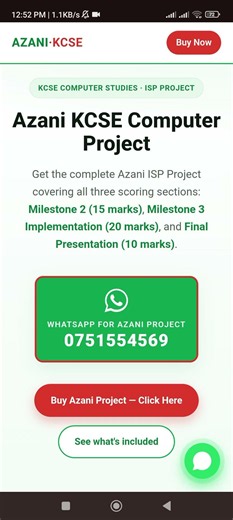 azani kcse computer project 2026 documentation