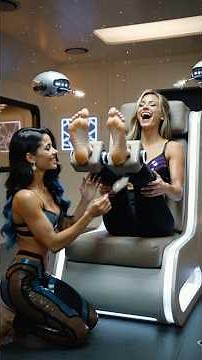 Footswitch to the Stars – Brooke’s Hilarious Ticklish Feet Moment in Space! #shorts #shortsfeed