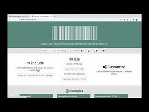 Build Barcode Generator with JavaScript | JsBarcode