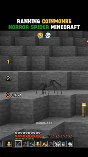 Ranking Coinmonke Horror Spider Minecraft 😭💀 #ranking