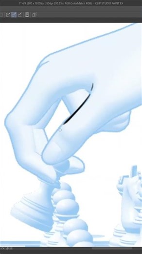 They finally have custom 3D hand model #csp #clipstudiopaint #webtoon #lineart #speedpaint #comic