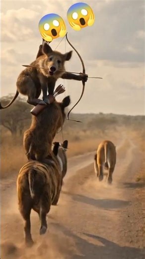 Wild Boar🏹 Attacks Lion 😳#animallife #wildanimals #shortvideos