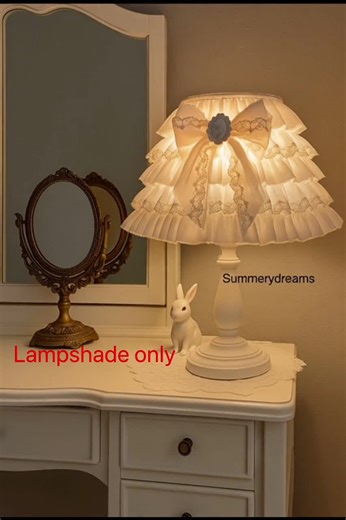 Shabby Chic French Inspired White Lampshade-handmade - Etsy