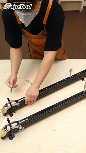 Tired of panels slipping and edges not lining up? The SpeTool Panel Clamp makes glue-ups fast, square, and frustration-free. Just set it, tighten it, and let the clamp do the work. No more wasted boards, no more uneven seams—just perfectly aligned panels every time. Whether you're building tables, doors, or cutting boards, this is the clamp that saves you time and sanity. 👉 Upgrade your shop today with SpeTool. | SpeTool Woodworking Tools